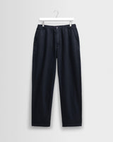 wax london men's Kurt - Navy Organic Cotton Trousers