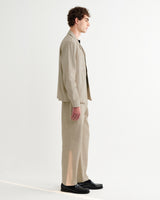 wax london men's Aldred - Natural Linen-Cotton Revere Overshirt