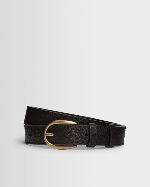 Calsen - Dark Brown Western Leather Belt