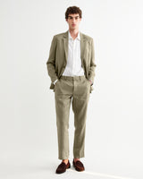 wax london men's Fintry - Khaki Linen Single-Breasted Blazer