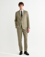 wax london men's Fintry - Khaki Linen Single-Breasted Blazer