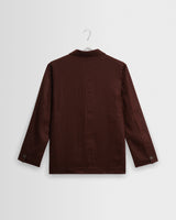 wax london men's Fintry - Merlot Linen Single-Breasted Blazer
