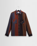 Whiting - Blue And Brown Walter Stripe Overshirt