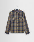 Whiting - Blue And Multicolour Grain Check Overshirt