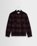 Whiting - Red And Black Elm Wool Blend Check Overshirt