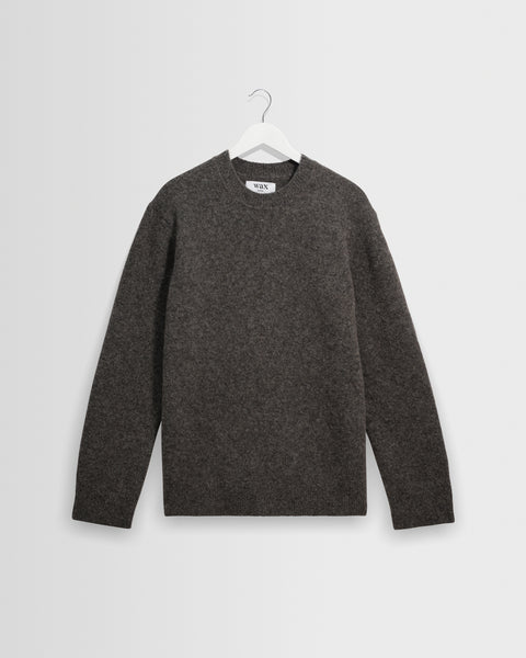 Wilde - Charcoal Fluffy Wool Crewneck