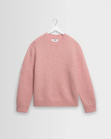 wax london men's Wilde - Pale Pink Fluffy Wool Crewneck